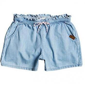Roxy - Short Vaquero Elástico - Chicas 4-16 - Azul