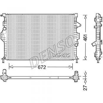 Radiador de refrigeración del motor DENSO DRM10048, tipo Nps DRM10048, características: alta eficiencia en la transferencia de calor, construcción duradera y resistente a la corrosión, diseño optimizado para un ajuste perfecto en el