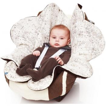 Wallaboo Leaf - Manta para bebé ultra suave, color negro