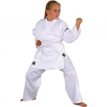 Kwon Karate Basic - Kimono de Artes Marciales Infantil, tamaño 130 cm, Color Blanco