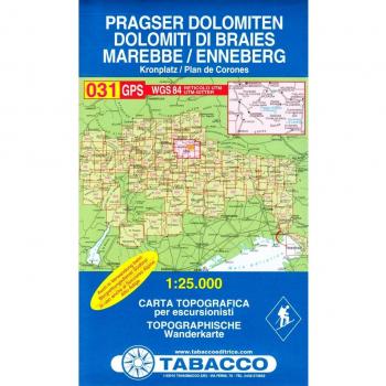 Mapa topográfico excursionista Dolomiti di Braies - Marebbe 1:25.000
