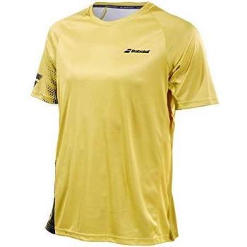 Babolat Perf Crew Neck tee Men Camiseta, Hombre, Dark Yellow/Black, L