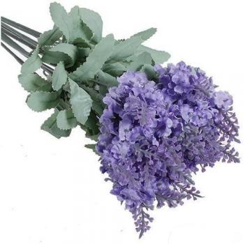 1 x 10 cabezas lavanda Artificial para ramos de flores de seda boda Home Party Decor