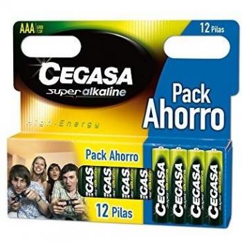 CEGASA Superalkaline - Pack 12 Pilas LR03, Color Verde