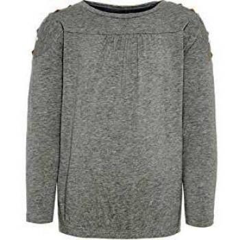 NAME IT Camiseta de manga larga para niñas. Gris y gris. 80 cm