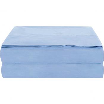 San Carlos Combicolor - Sábana encimera para cama de 105 cm, color azul