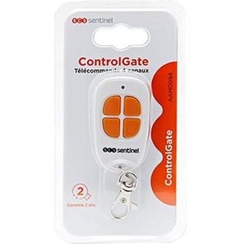 Mando de garaje SCS SENTINEL 4 canales blanco y naranja
