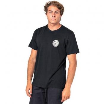 Camiseta de Manga Corta Rip Curl Wettie Essential Negro Hombre