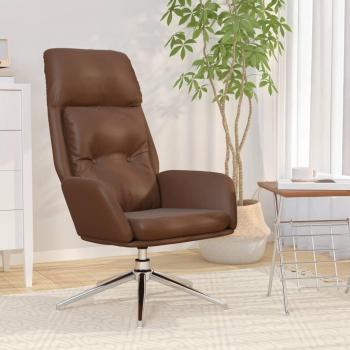 Sillón de Relax Marrón en Cuero Auténtico