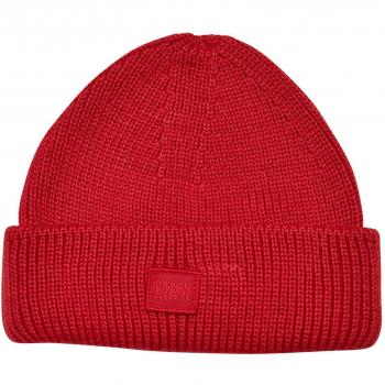 Urban Classics Huge Red Knitted Wool Beanie - Unisex, One Size