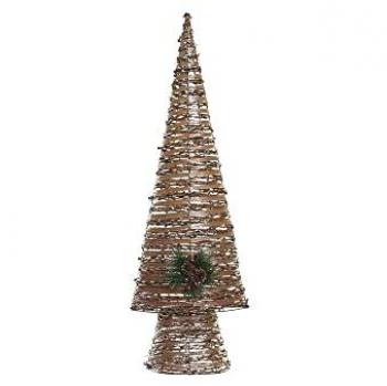 Árbol de Navidad DKD Home Decor Multicolor Cobre Natural Plástico 32 x 18 x 100 cm (3 Unidades)