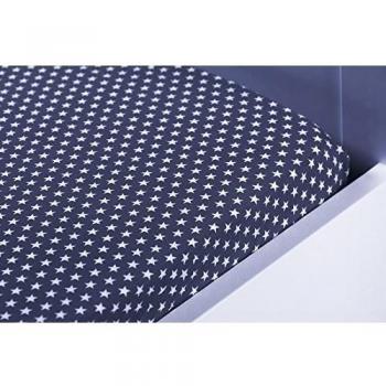 Bebé Briljant GKH060X120X38R SAM Spannbetttuch, 60 x 120 cm, de color azul oscuro