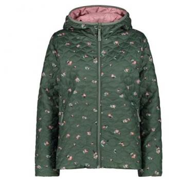 CMP Women's Insulated Jacket with Fixed Hood - Salvia Green, Size 38