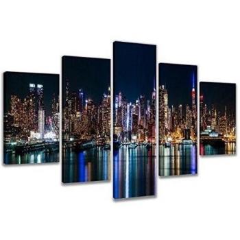 200 x 100 cm ! Cuadro en Lienzo Nueva York Nr 6309