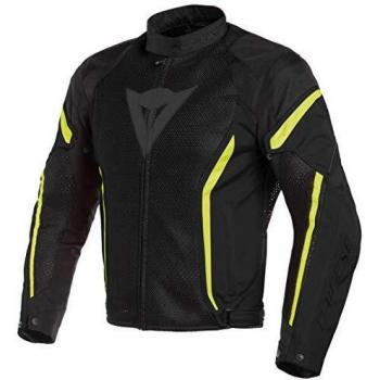 Dainese Air Crono 2  textil para moto chaqueta negro/negro/fluorescente amarillo