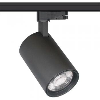 Foco carril monofásico LEDBOX Cronolux chip CREE negro 30W pescadería blanco frío 8000K