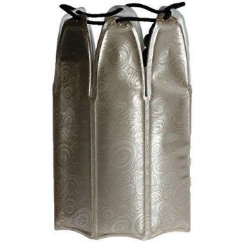 Vacu Vin 38855626-Enfriador rápido, Estampado Color Platino Enfriador para Botellas de Cava, plástico y Gel, Plateado, cm