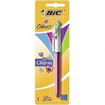 Bic 4 Colour Charm Pen - Lápiz 4 minas,  Sortiment Color de las minas Púrpura /Rosado,