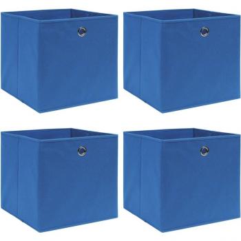 vidaXL Storage Boxes 4 pcs Blue 32x32x32 cm Fabric