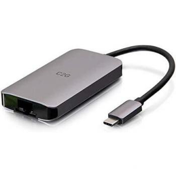 C2G USB C 4-in-1 Mini Dock with HDMI, USB-A, Ethernet, and USB-C Charging, Power Delivery up to 100W. 4K Resolution @ 30Hz