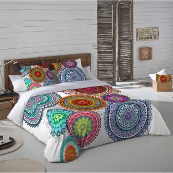 NATURALS Freya Funda nórdica, Algod&Oacuten, Blanco/Multicolor, Cama 135