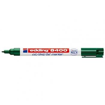 edding Marcador de CD/DVD/BD 8400, aprox. 0,5-1 mm, color verde