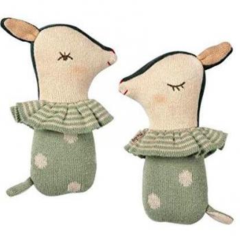 Maileg Bambi Rattle - Dusty Mint