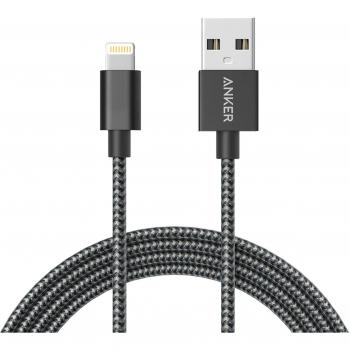 Anker Cable Lightning Cargador iPhone [Apple MFi Certificado / 180 cm] -Nylon Cable para Phone XS / XS Max / XR / iPhone 7 7Plus SE 6s 6 Plus 5s 5c 5 se, iPad Pro Air 2, iPad mini 4 3 2, iPod touch 5th gen / 6th gen / Nano 7th gen
