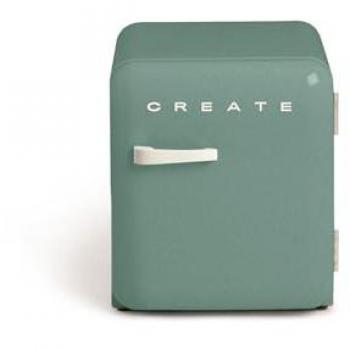 Frigorífico Retro 48L Verde F 70W, Diseño Años 50, Bajo Consumo