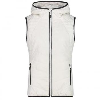 CMP Women's Hybrid Vest with Hood - White 33H1896
