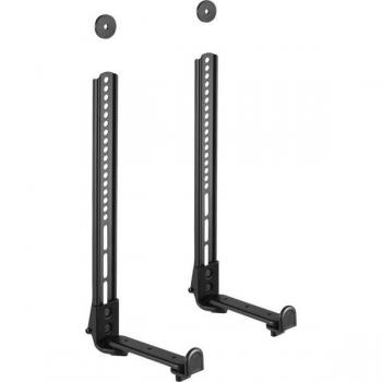 Soporte Universal para Barra de Sonido MyWall HZ19L, Ajustable y Giratorio, Color Negro (Juego de 2)