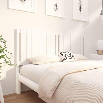 Cabecero de cama blanca 165,5x4x100 cm madera maciza de pino