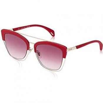 Police Women's Sunglasses SPL618548FFX, 54mm, Shiny Grey Gold, One Size