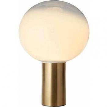 Lámpara de mesa Laguna 16 en bronce, diseño de Matteo Thun, metal y vidrio soplado, Ø16 cm