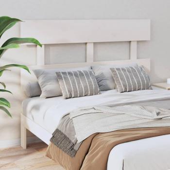 Cabecero de cama de madera maciza de pino blanco 124x3x81 cm