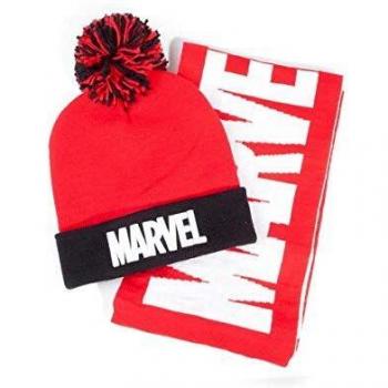 Set de Regalo Marvel Comics - Logo - Rojo - Talla Única - 100% Poliacrílico