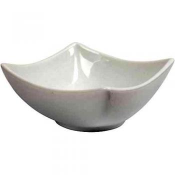 Bol blanco de cerámica, altura 4,5 cm, diámetro 10 cm, paquete de 12 unidades