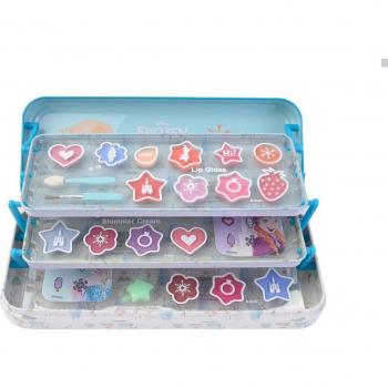 Lip Smacker Frozen Triple Layer Beauty Tin Set de Maquillaje con Brillo de Labios, Cremas, Aplicadores y Accesorios para el Cabello en Estuche Metálico Inspirado en Frozen 4