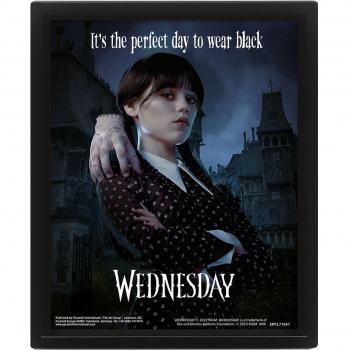 Póster 3D con Marco Miércoles Addams (Wednesday) - Perfect Day 23,5 x 28,5 cm Raíz MERCHAN-STORE Lienzo - Cuadros - Pósters