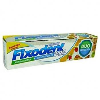 Crema Fijadora Fixodent Pro Plus 57g - Protección Doble, Sabor Fresco y Antibacteriano