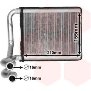 Radiador de calefacción VAN WEZEL 82006393, tipo: calentador, características: diseño compacto, fácil instalación, compatible con vehículos específicos, eficiente en la transferencia de calor, fabricado con materiales duraderos