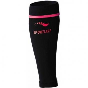 Sportlast Pro Pantorrilleras de Compresión para Trail, Negro / Coral, L