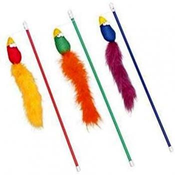 TRIXIE Varita de Juego con Pájaro y Plumas, 50 cm, Gato