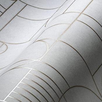 Papel Pintado Geométrico My Home My Spa - Vliestapete Textura Ligera, Diseño Gráfico para Salón, Dormitorio y Cocina