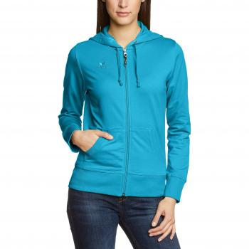 erima Kapuzensweatjacke - Chaleco de fútbol para mujer, color azul petróleo, talla 38