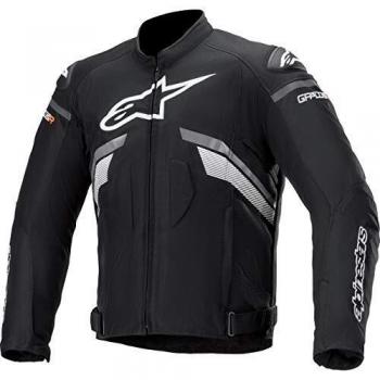 Alpinestars T-GP Plus R V3 - Chaqueta de motorista con protectores para hombre, deportistas, para todo el año negro/gris oscuro/blanco. L