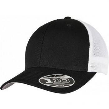 Gorra Flexfit Unisex 110 de Malla Bicolor Talla Única Blanco/Rojo