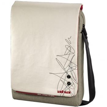 Aha Ylva Urban Style - Bolso bandolera para portátiles, color blanco y gris