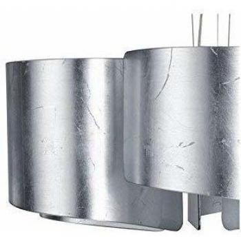Lámpara Colgante Imagine de Vidrio Curvo con Hoja de Plata, E27, 120 cm