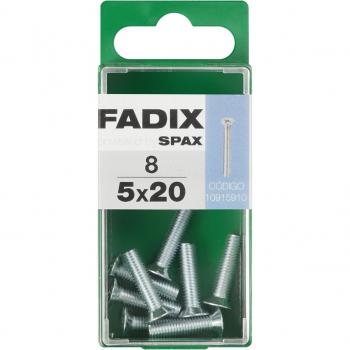 Tornillo Métrica Cabeza Plana M5 x 20 mm - Caja 8 Uds